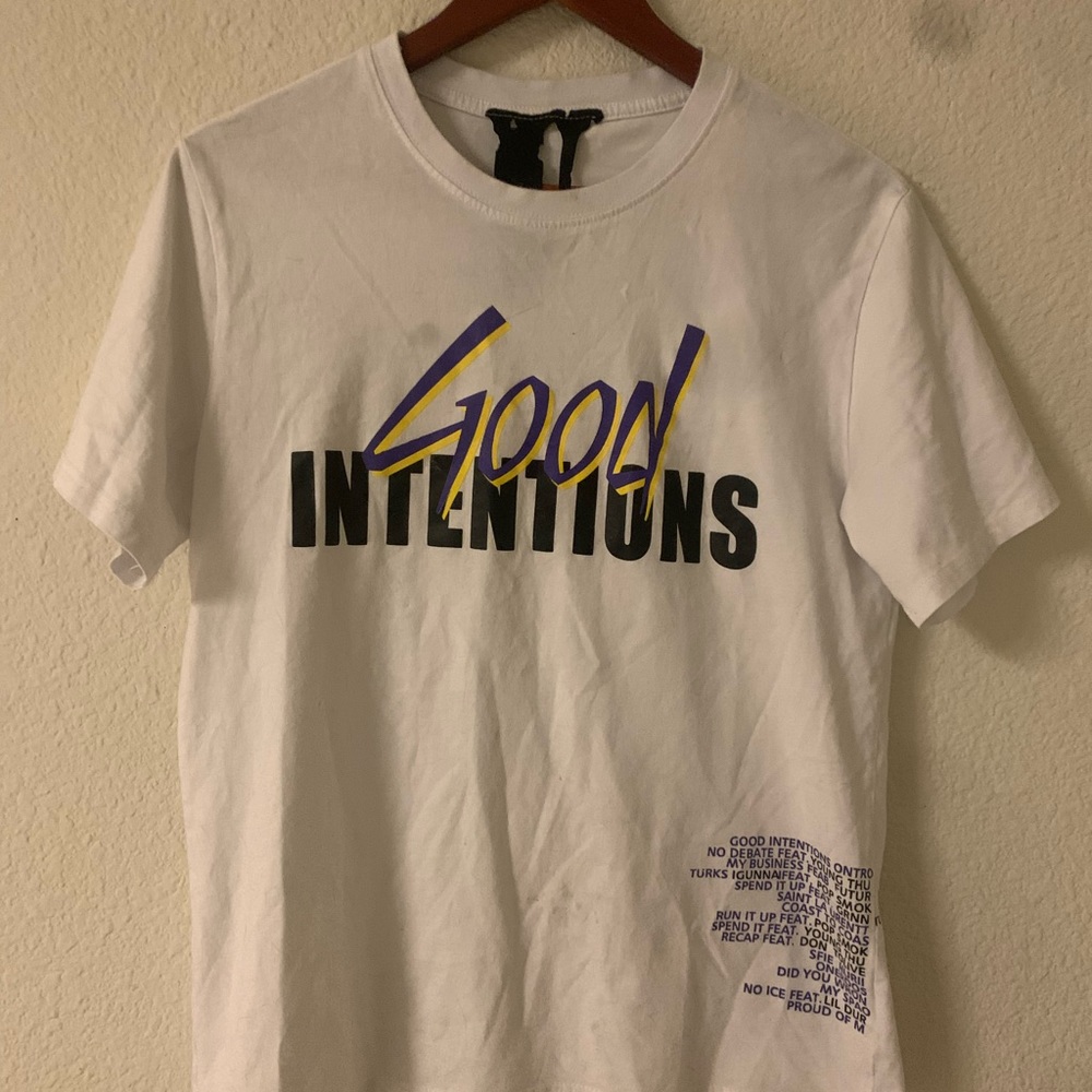 Small VLONE White Purple Short Sleeve TShirt